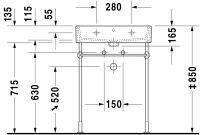 Vorschau: Duravit Vero Air Waschtisch rechteckig 60x47cm, mit Überlauf, ohne Hahnloch, weiß 2350600028
