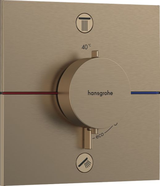 Hansgrohe ShowerSelect Comfort E Thermostat Unterputz für 2 Verbraucher, brushed bronze 15572140