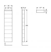 Vorschau: Geberit iCon Hochschrank mit 1 Tür und Innenspiegel, verkürzte Ausladung, Breite 45cm_2