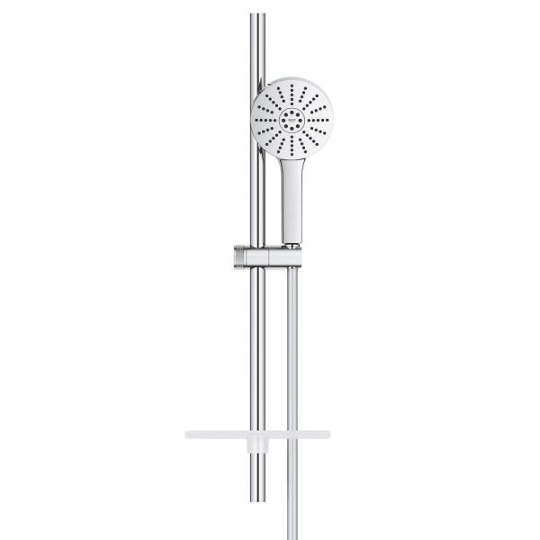 Grohe Vitalio Joy+ 120 Brausestangen-Set mit AquaBooster Handbrause, 3 Strahlarten, chrom 1348660000