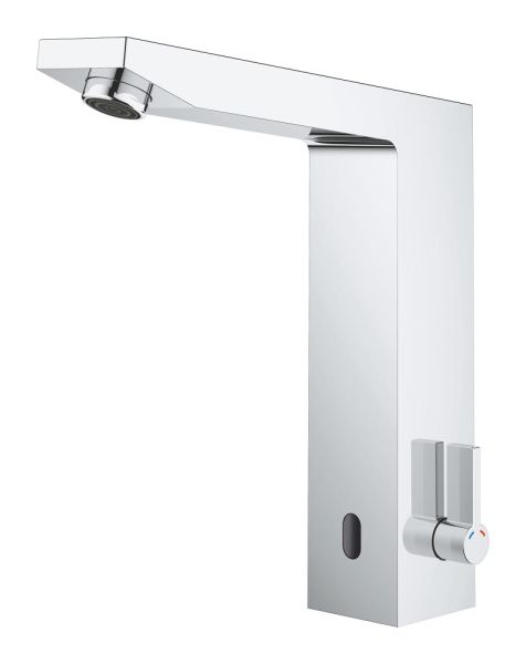 Grohe Eurocube E Infrarot-Elektronik für Waschtisch mit Mischung, Batteriebetrieb, chrom