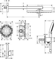 Vorschau: Hansgrohe Raindance E Duschsystem Unterputz 300 1jet mit ShowerSelect Square, chrom