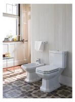 Duravit Serie 1930 Stand-WC für Kombination Tiefspüler, Spülrand, WonderGliss weiß 02270100001