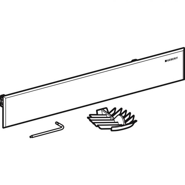 Geberit Fertigbauset für Wandablauf, Abdeckung edelstahl gebürstet