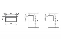 Vorschau: Laufen INO Waschtischunterbau mit 1 Auszug passend für Waschtisch 81330.12