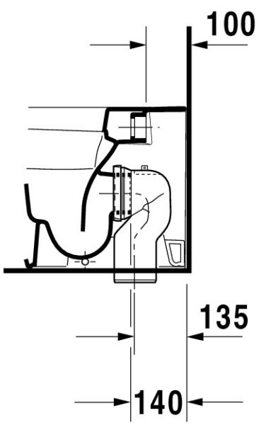 Duravit DuraStyle Stand-WC Tiefspüler, weiß