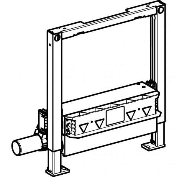 Geberit Duofix Element für Dusche, 50cm, mit Wandablauf, für Estrichhöhe am Einlauf 90–200mm