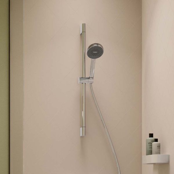 hansgrohe Activera S Duschset 95 1 Strahlart wassersparend mit Duschstange 65cm chrom 28041000