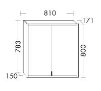 Vorschau: Burgbad rl20 Spiegelschrank 81x80cm mit Lichtrahmen, Wandeinbau Vorschau: Burgbad rl20 Spiegelschrank 81x80cm mit Lichtrahmen, Wandeinbau