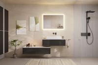 Vorschau: hansgrohe Xuniva Evo E Aufsatzwaschtisch 65x40cm mit Ablaufventil