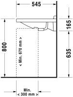 Vorschau: Duravit Starck 3 Waschtisch rechteckig 70x54,5cm, mit 1 Hahnloch und Überlauf, weiß 0309700000 0309700000