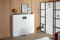 Vorschau: Villeroy&Boch ViConnect 300S WC-Betägigungsplatte, Tasten in chrom, anthrazit matt 922169D8