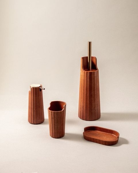 Cosmic L'Avenir Badezimmerset 4 in 1, terracotta natur WJC216P0000081