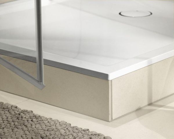 Villeroy&Boch Futurion Flat Quaryl®-Duschwanne 180x90cm, Eckmontage, flächenbündig, weiß