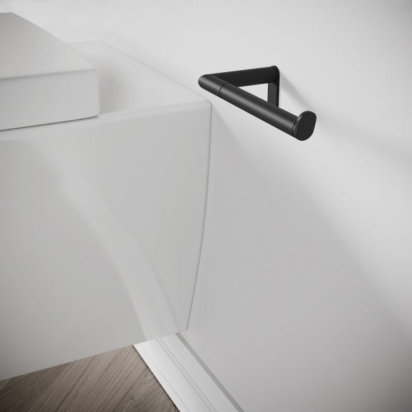 Cosmic Micra Rollenhalter ohne Deckel rechts, schwarz matt
