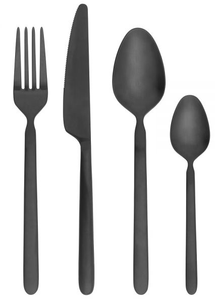 blomus Stella Besteck-Set, 16-teilig, schwarz