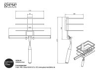 Vorschau: Giese Piano Duschkorb mit Haken und Glasabzieher zum Kleben oder Schrauben, abnehmbar, chrom