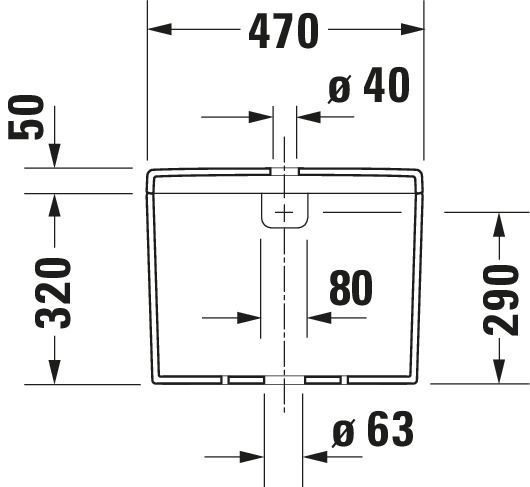 Duravit Starck 3 Spülkasten 3/6L mit Dual Flush, Anschluss unten links, weiß