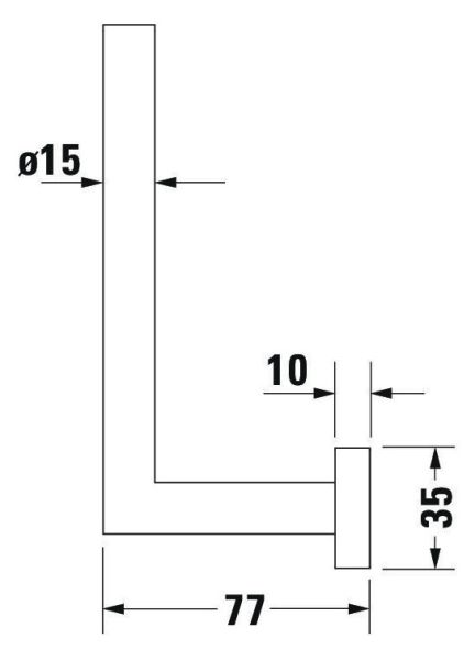 Duravit Karree Ersatzrollenhalter, wandhängend, chrom 0099561000