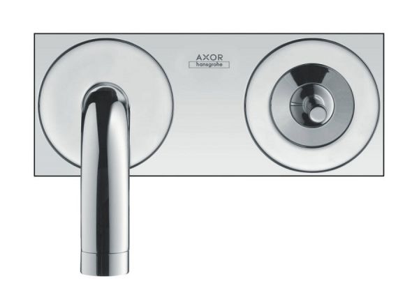 Axor Uno Einhebel-Waschtischmischer 225 Unterputz, mit Platte für Wandmontage