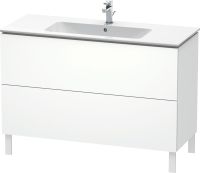 Vorschau: Duravit L-Cube Waschtischunterschrank bodenstehend 122x48cm mit 2 Schubladen für ME by Starck 233612 weiß matt LC662801818