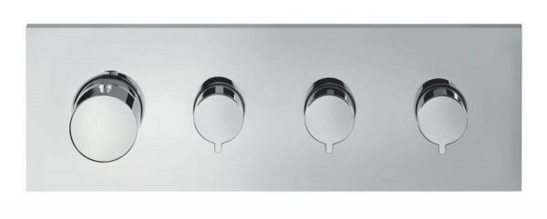 Axor ShowerSolutions Thermostatmodul 360/120 Square Unterputz, für 3 Verbraucher, eckig