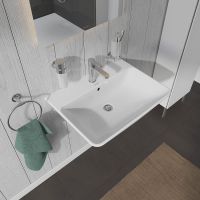 Vorschau: Duravit ME by Starck Waschtisch rechteckig 65x49cm, mit Hahnloch und Überlauf, WonderGliss, weiß 23356500001