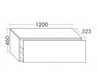 Vorschau: Burgbad Cube Unterschrank 120x52,5cm, 1 Auszug