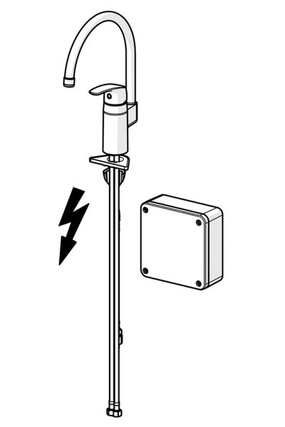 Hansa Hansapinto Spültisch-Elektronik-Einlochbatterie, Niederdruck, chrom