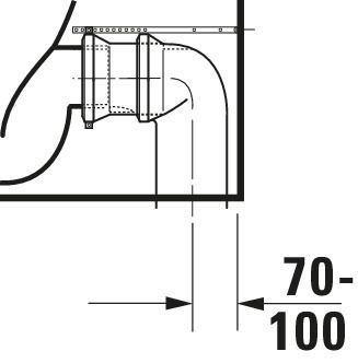 Duravit White Tulip Stand-WC für Kombination, Tiefspüler, spülrandlos, WonderGliss, weiß