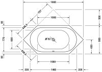 Vorschau: Duravit D-Code Einbau-Badewanne sechseckig 190x90cm, weiß