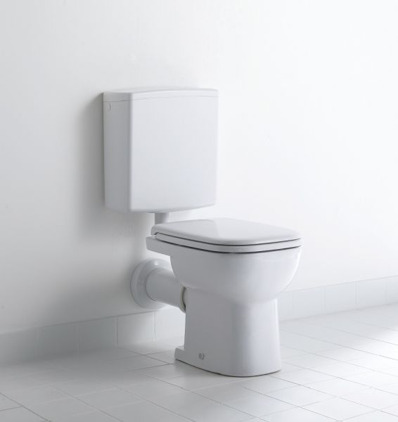 Duravit D-Code Stand-WC Tiefspüler Spülrand halb offen, HygieneGlaze, weiß