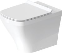Duravit DuraStyle Stand-WC Tiefspüler mit Spülrand Abg. waagrecht WonderGliss weiß 21500900001 