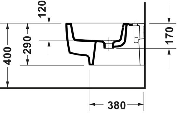 Duravit Balcoon Wandbidet, DuraShield, weiß