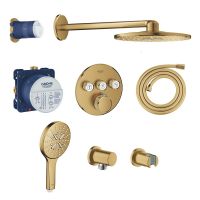 Grohe Grohtherm SmartControl Duschsystem mit Rainshower 310 SmartActive, cool sunrise gebürstet