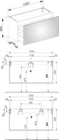 Vorschau: Keuco X-Line Waschtischunterbau mit Frontauszug, 120x60,5x49cm 33182180000