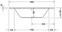 Vorschau: Duravit D-Code Einbau-Badewanne sechseckig 190x90cm, weiß