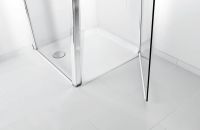 Vorschau: Villeroy&Boch O.Novo quadratische Duschwand, Eckmontage, weiß, 90x90cm UDA0906DEN1V-01