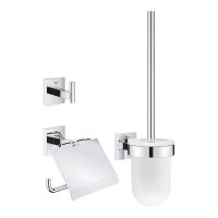 Grohe QuickFix Start Cube WC-Set 3 in 1, zum Kleben oder Bohren, chrom 41123000