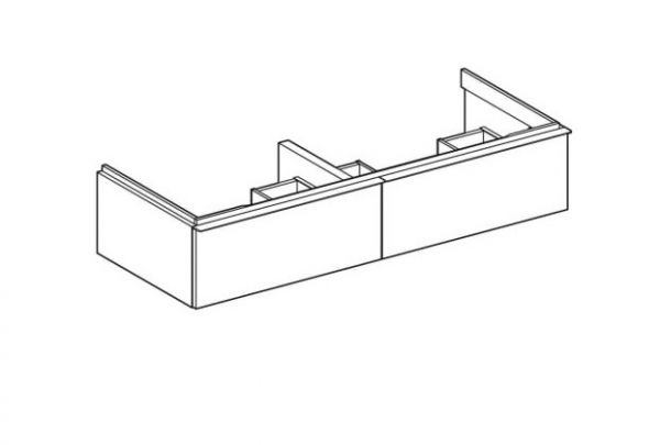 Geberit iCon Unterschrank für Doppel-Waschtisch mit 2 Schubladen, Breite 120cm_1