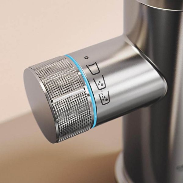 Grohe Blue 2.0 5-in-1-Armatur, L-Auslauf, ausziehbar, supersteel