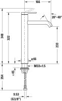 Vorschau: Duravit C.1 Einhebel-Waschtischmischer XL ohne Zugstangen-Ablaufgarnitur, schwarz matt