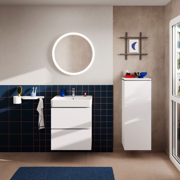 hansgrohe Xilesa E Unterschrank 58x47cm für Waschtisch, 2 Schubkästen mit Push-Open