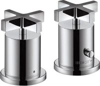 Axor Citterio 2-Loch Wannenrandarmatur mit Thermostat und Kreuzgriffen, chrom 39480000