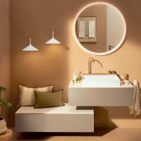 hansgrohe Xevolos E Unterschrank 98x55cm für Aufsatzwaschtisch mit Konsole, 1 Schubkasten, sandbeige matt/metallic 54314790 hansgrohe Xevolos E Unterschrank 98x55cm für Aufsatzwaschtisch mit Konsole, 1 Schubkasten, sandbeige matt/metallic 54314790