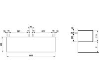 Vorschau: Laufen IL BAGNO ALESSI One Schubladenelement 1600, ohne Ausschnitt, Top Marrone Naturale