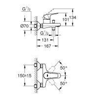 Vorschau: Grohe Start Flow Einhand-Wannenbatterie, chrom