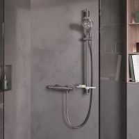 Vorschau: Grohe Precision Feel Thermostat-Brausebatterie mit ProGrip Rändelstruktur, hard graphite gebürstet 34790AL0