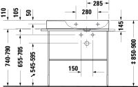 Vorschau: Duravit DuraSquare Waschtisch 80x47cm, ohne Überlauf, ohne Hahnloch, mit nicht verschließbarem Ablaufventil, weiß 2349800070