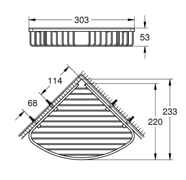 Grohe BauCosmopolitan Ablagekorb groß, chrom